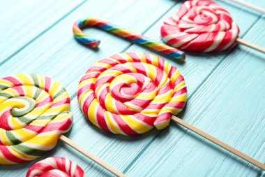 Lezzetli renkli lolipop 