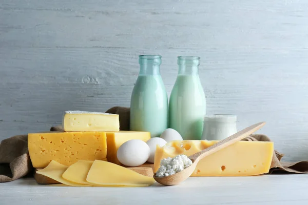 Set of fresh dairy products — Stock Photo, Image