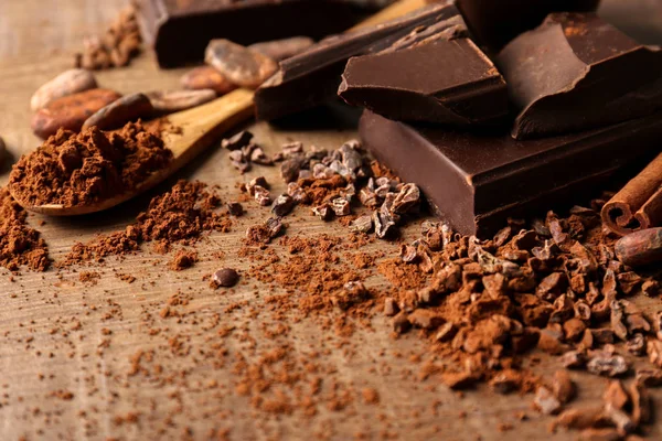 Compoziție cu pulbere de cacao — Fotografie, imagine de stoc