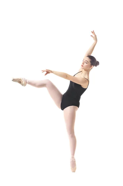 Jovem bela bailarina dançando — Fotografia de Stock