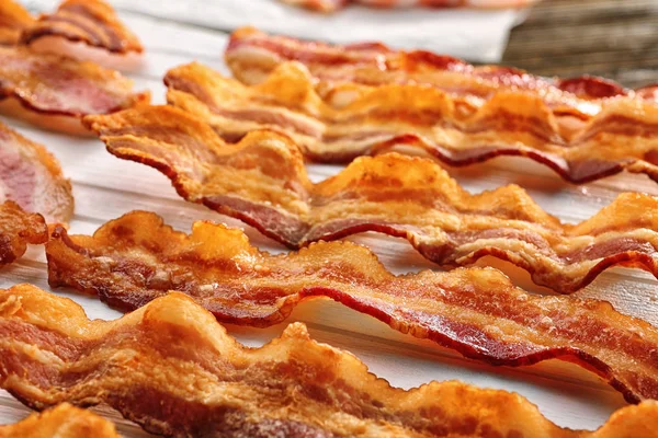 Sült Bacon csíkokra — Stock Fotó