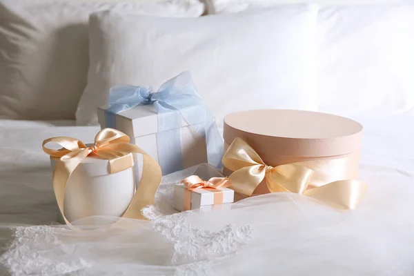 Gift boxes for wedding day — Stock Photo, Image