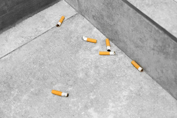 Cigarette butts close up — Stock Photo, Image