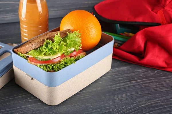 Maaltijd in de Lunchbox — Stockfoto