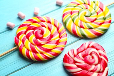 Lezzetli renkli lolipop 