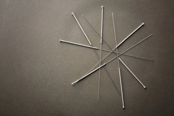 Jeu d'aiguilles pour l'acupuncture — Photo