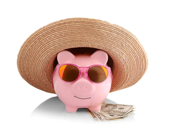Piggy bank voor vacation begroting — Stockfoto