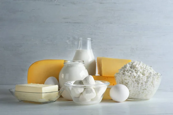 Набір свіжих молочних продуктів — стокове фото