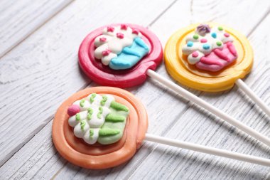 Lezzetli renkli lolipop 