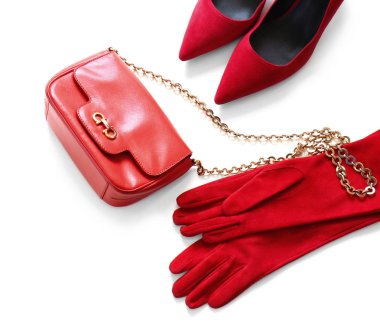 Şık kadın Aksesuar üzerinde ışık arka plan belirleme