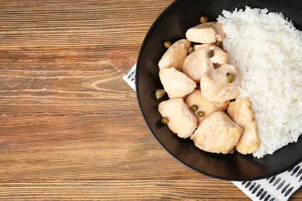 Delicioso frango e arroz — Fotografia de Stock