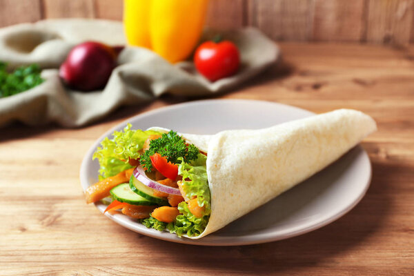 delicious kebab sandwich 