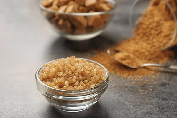 Bowl of brown sugar — Stock Photo, Image