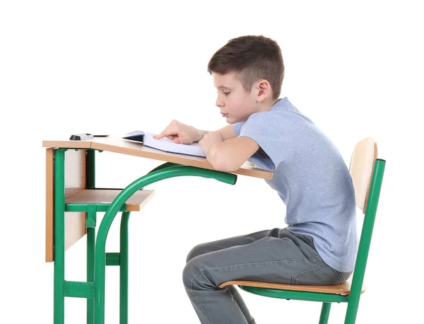 Estudante sentado na mesa — Fotografia de Stock