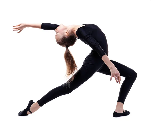 Jeune fille faisant de la gymnastique — Photo