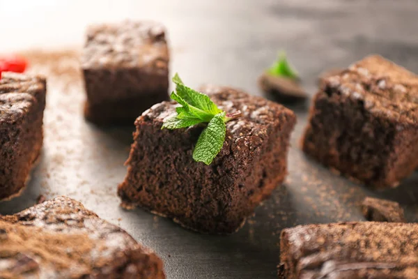 Deliciosos brownies de cacau — Fotografia de Stock