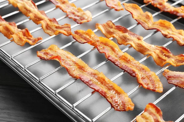 Sült Bacon csíkokra — Stock Fotó
