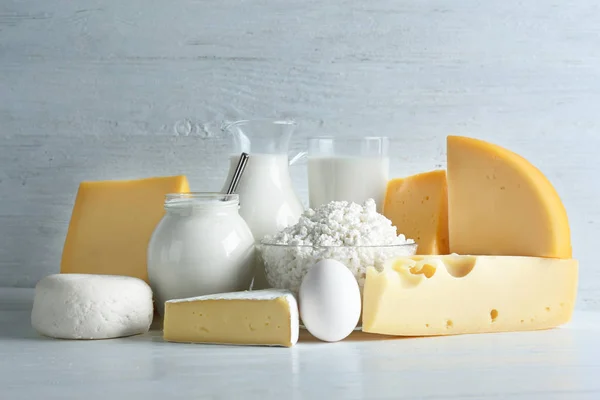 Set of fresh dairy products — Stock Photo, Image