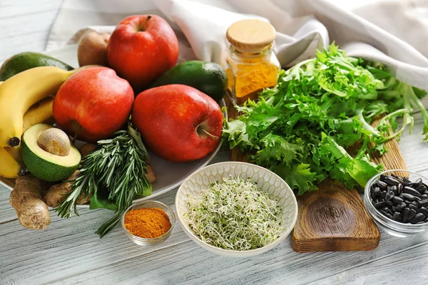 Set of healthy products — Stock Image Set of healthy products Stock Image