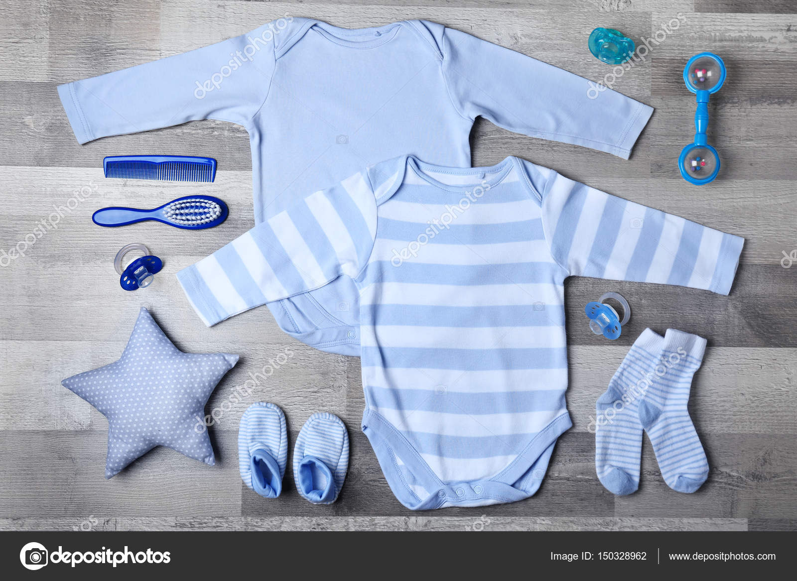 Baby clothes and accessories Stock Photo by ©belchonock 150328962