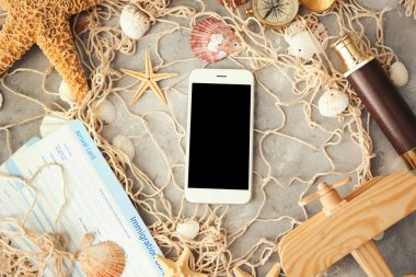 Seyahat apps kavramı ile akıllı telefon