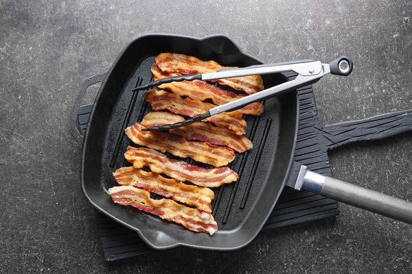 Tasty bacon slices 