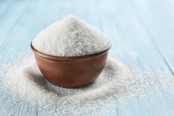 Tigela cheia de açúcar — Fotografia de Stock