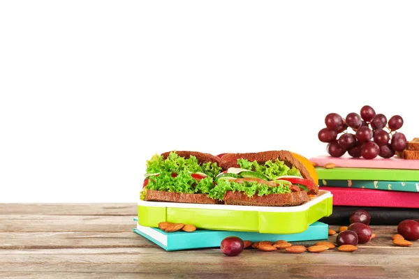 Meal for schoolchild on table — Stock Photo, Image