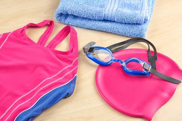 Accessori colorati per il nuoto — Foto Stock