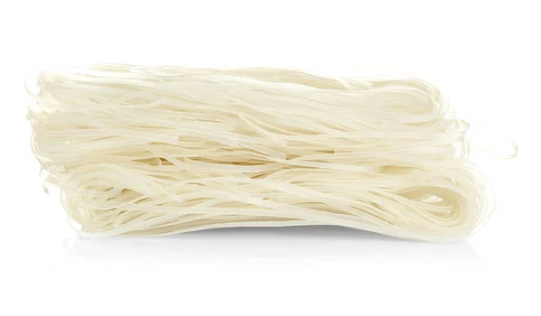 Rice noodles on white — Stock Photo, Image