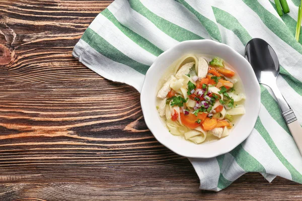 Sup Mie Ayam dalam mangkuk — Stok Foto