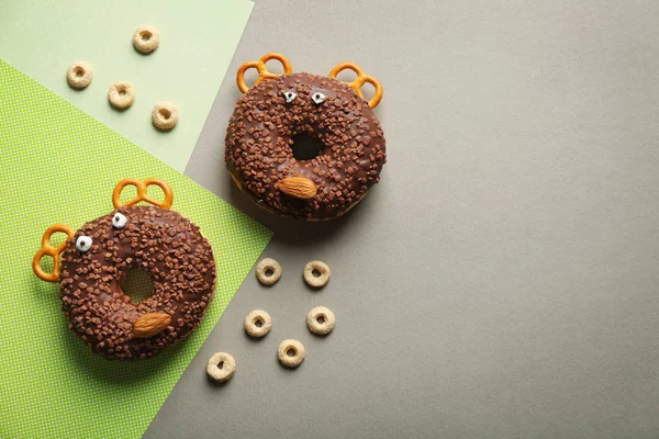 Donuts vitrificados criativos — Fotografia de Stock