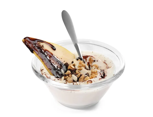 Dolce saporito con yogurt — Foto Stock