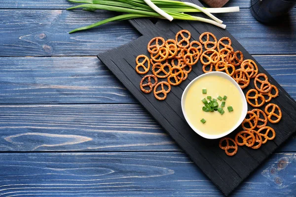 Bowl with beer cheese dip