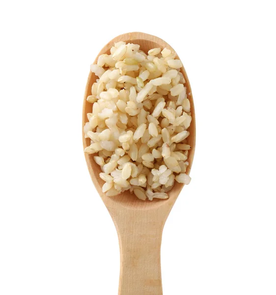 Cuchara con arroz integral — Foto de Stock