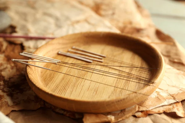 Set of needles for acupuncture — Stock Photo, Image