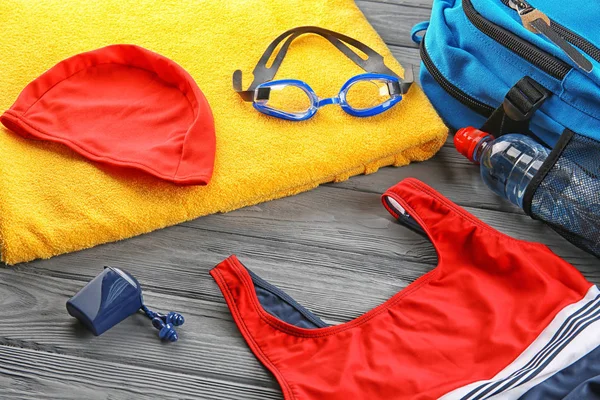Accessori colorati per il nuoto — Foto Stock