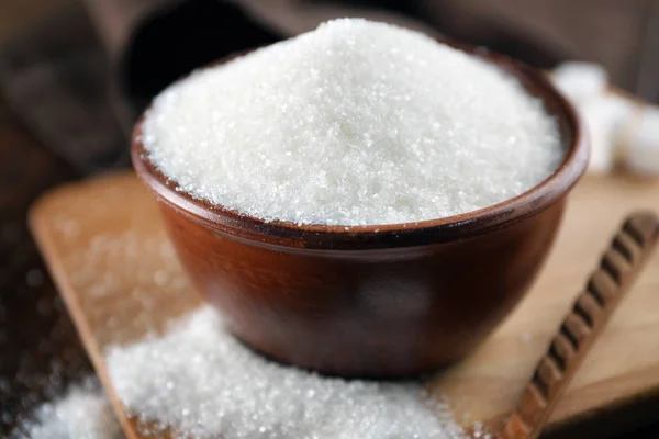Bowl full of sugar — Stock Photo, Image
