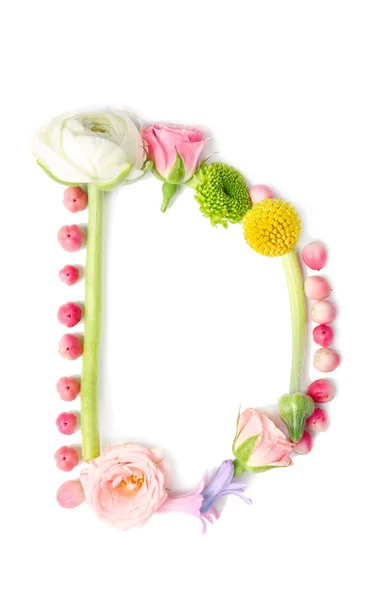 Brief aus Blumen — Stockfoto