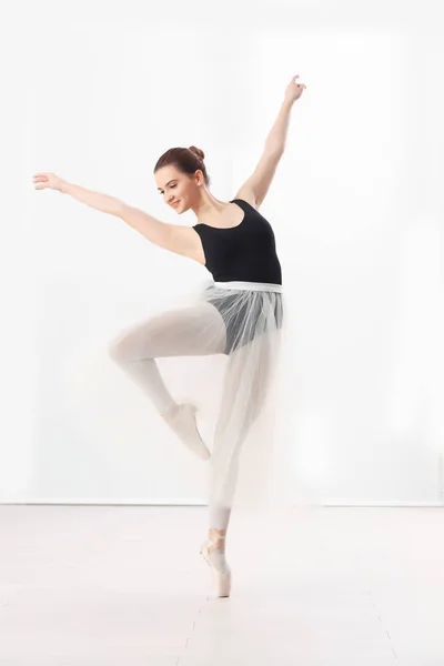 Young beautiful ballerina training — Stock Photo, Image