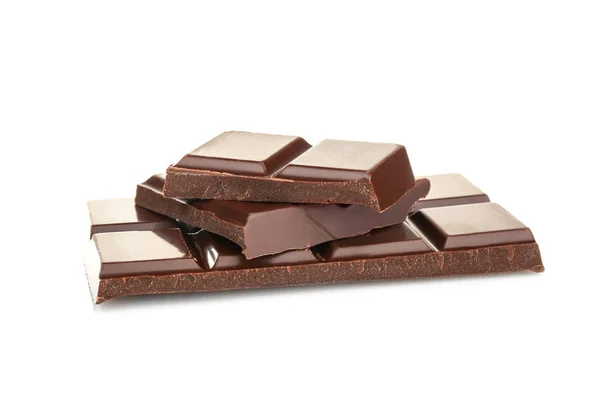 Połamane kawałki czekolady — Zdjęcie stockowe