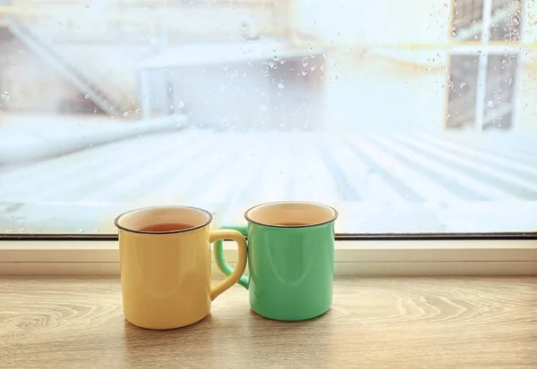 Cups of hot tea — Stock Photo, Image