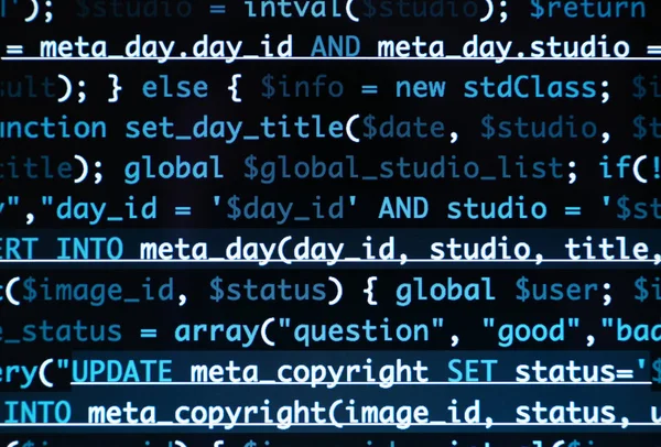 Código de script en monitor —  Fotos de Stock