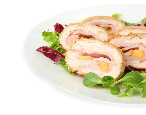 Plate with tasty chicken — Stock Photo, Image