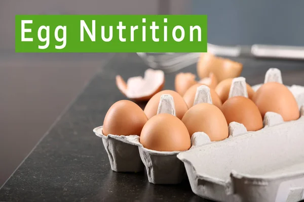 Text EGG NUTRITION — Stock Photo, Image