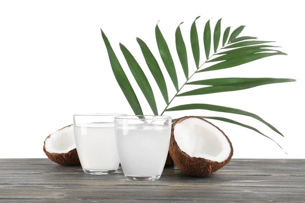 Composição com água de coco — Fotografia de Stock