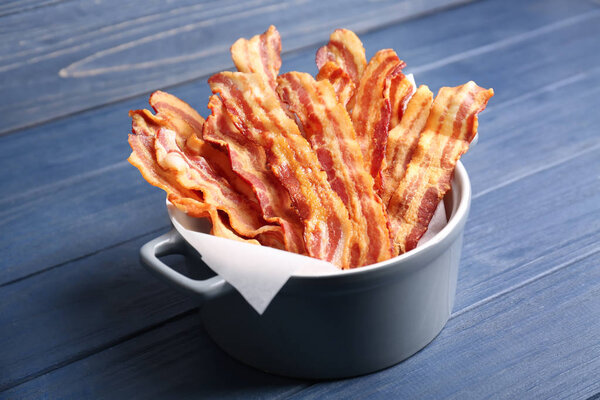 Tasty bacon slices 