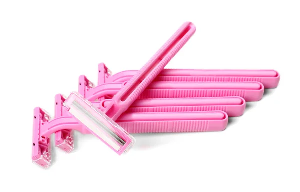 Set of pink razors — Stock Photo, Image