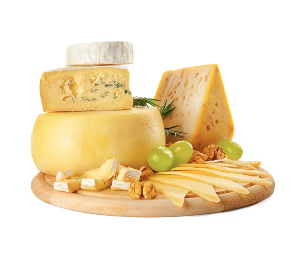 Bordo con varietà di formaggio — Foto Stock