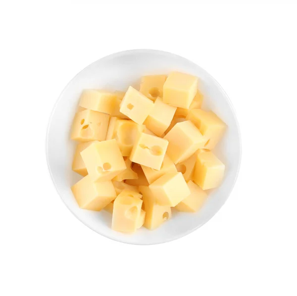 Вкусный сыр в миске — стоковое фото